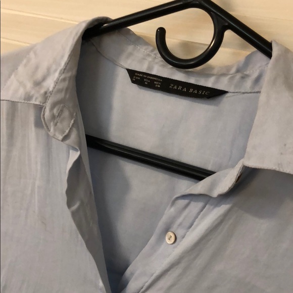 Silky Blue Button-Up - Picture 2 of 2